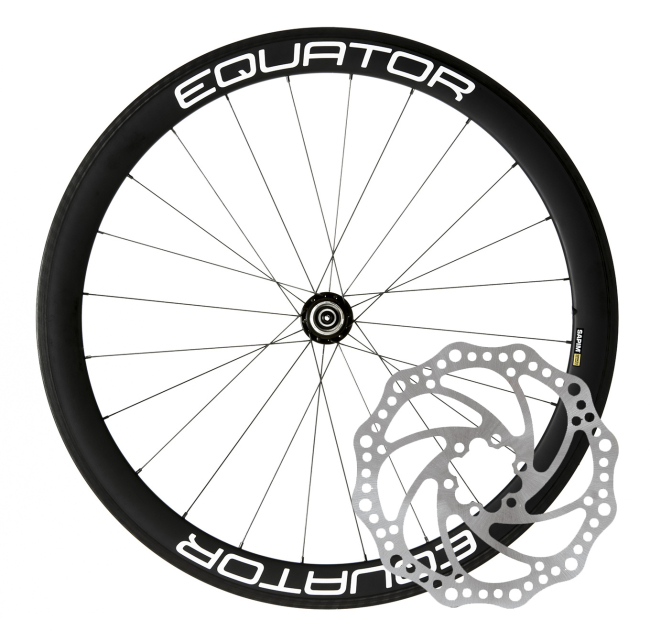 Preview: Equator 50C disc Rennrad Carbon Laufradsatz Scheibenbremsen Preview: Equator 50C disc - Rear